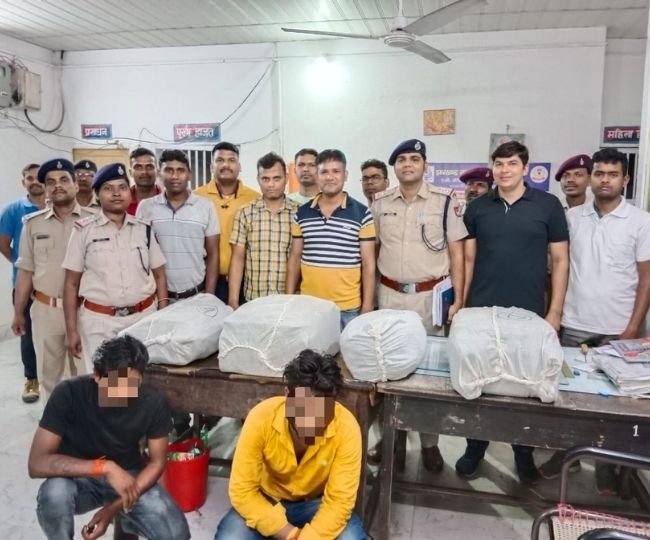 रांची रेलवे स्टेशन पर 48 किलो गांजा के साथ दो तस्कर गिरफ्तार