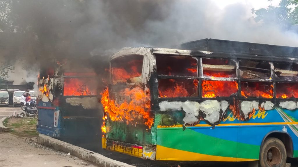 ranchi bus fire