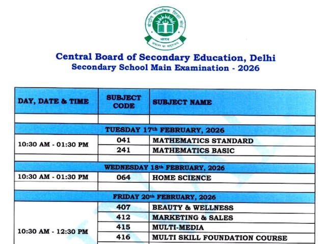 CBSE Board Exam 2026: 10वीं-12वीं की बोर्ड परीक्षाओं की तारीख का हुआ ऐलान
