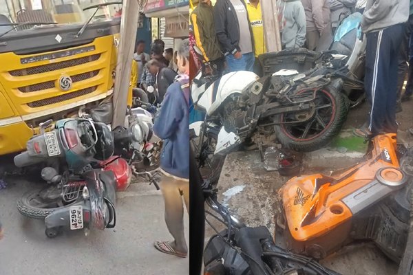 राँची में भीषण सड़क हादसा, रातू रोड में बस ने कई वाहनों को रौंदा