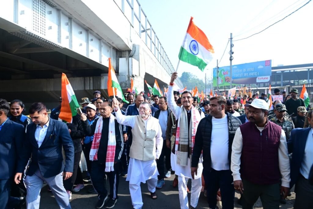 सरदार @150 पदयात्रा, Sardar 150 Padyatra Ranchi, Unity March Ranchi, Sardar Patel 150th Birth Anniversary,राज्यपाल संतोष कुमार गंगवार, राष्ट्रीय एकता अभियान, Ek Bharat Shreshtha Bharat, सरदार पटेल पदयात्रा, रांची न्यूज़, Jharkhand News Today, सरदार पटेल जयंती कार्यक्रम, MY Bharat कार्यक्रम