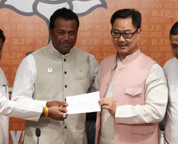 बंगाल चुनाव से पहले भाजपा में शामिल हुए टेनिस दिग्गज लिएंडर पेस